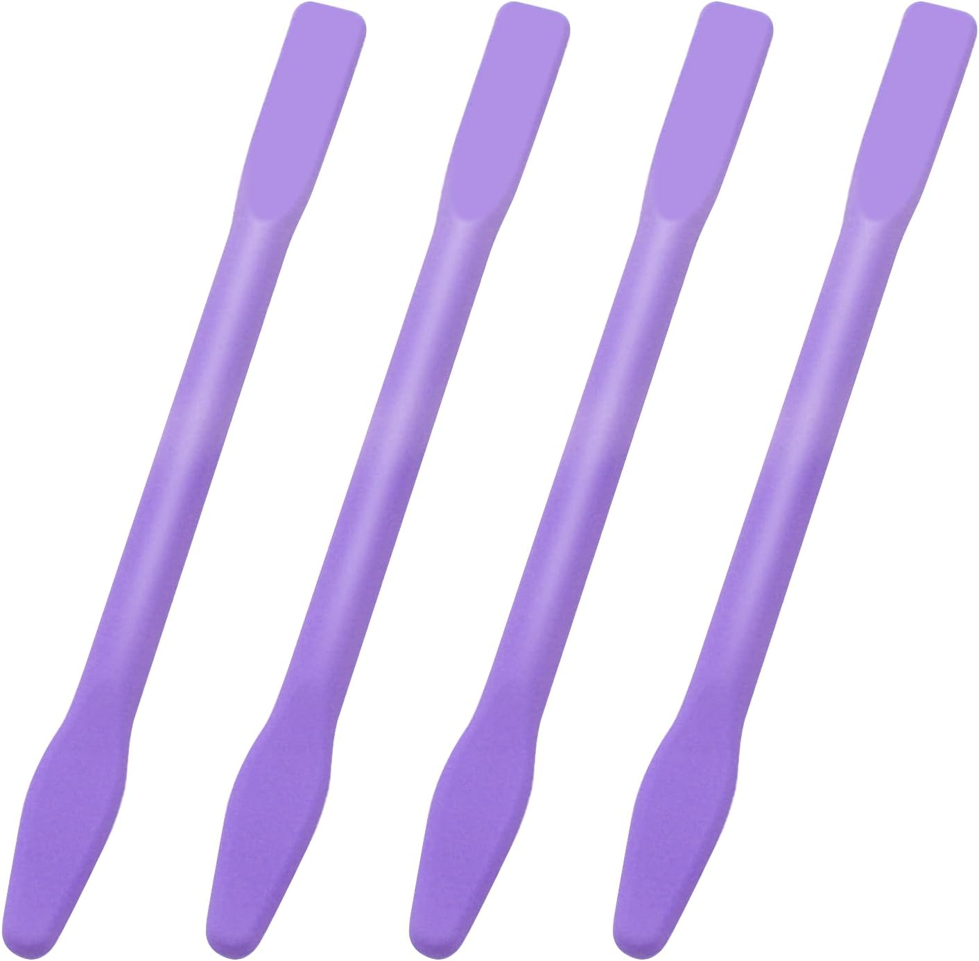 4 Pack Eyebrow Wax Sticks Non-Stick Wax Spatula Silicone Eyebrow Wax Stick Waxing Applicator Reusable Hard Wax Sticks For Home Salon Body Use Purple