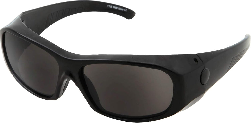 grinderPUNCH Full Lens Magnification Safety Sunglasses | Tinted Outdoor Reading Glasses for Work - Magnifying Readers (+1.00 Diopter)