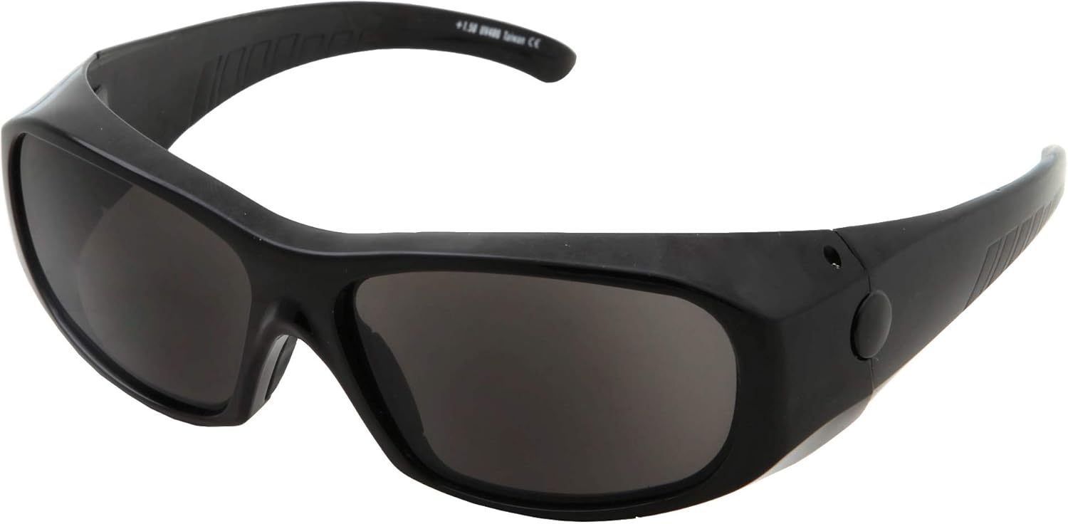 grinderPUNCH Full Lens Magnification Safety Sunglasses | Tinted Outdoor Reading Glasses for Work - Magnifying Readers (+1.00 Diopter)