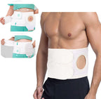 Ostomy Support Belt，Adjustable Prevent Parastomal Hernia Support Belt For Men Women,Colostomy Ileostomy Postoperative Abdominal (White, M (32-38in))