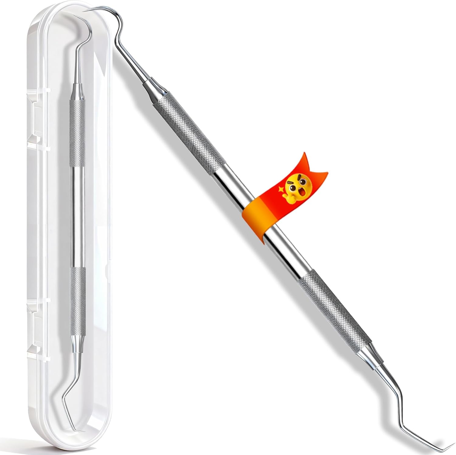 G.CATACC Dental Tool, Metal Dental Pick, Stainless Steel Tooth Scraper Plaque Tatar Remover for Teeth Cleaning Oral Care Hygiene Kit for Home Use - with Case