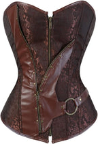 Grebrafan Sexy Zip Plus Size Steampunk Pirate Bustier Corsets for Women