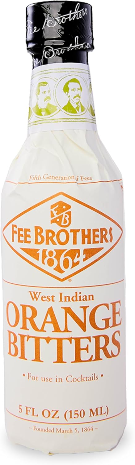 Fee Brothers West Indian Orange Cocktail Bitters - Aromatic Cocktail Mixer & Concentrated Flavoring, Gluten Free, Vegan-Friendly, 5 fl oz