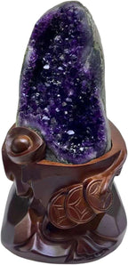 Large Amethyst Geode Cave Natural Healing Crystal Stones Rock Cluster Druzy Witchcraft Raw Amethyst Gemstone Specimen, About 11 LB