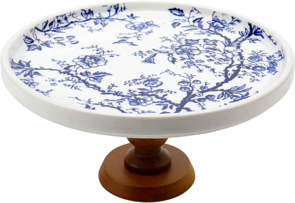 Crapyt Ceramic Cake Stand Round Cake Display Stand Dessert Display Cupcake Stands for Cakes, Fruits, Snacks Mini Cake Stand7.87×4.13"