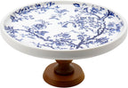 Crapyt Ceramic Cake Stand Round Cake Display Stand Dessert Display Cupcake Stands for Cakes, Fruits, Snacks Mini Cake Stand7.87×4.13"