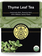 Buddha Teas - Organic Thyme Leaf Tea - Herbal Tea - For Health & Wellbeing - With Antioxidants & Minerals - Clean Ingredients - Caffeine Free - OU Kosher - 18 Tea Bags (Pack of 1)