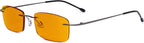 Eyekepper Titanium Rimless Orange Tinted Lenses Computer Reading Glasses Readers Men Women