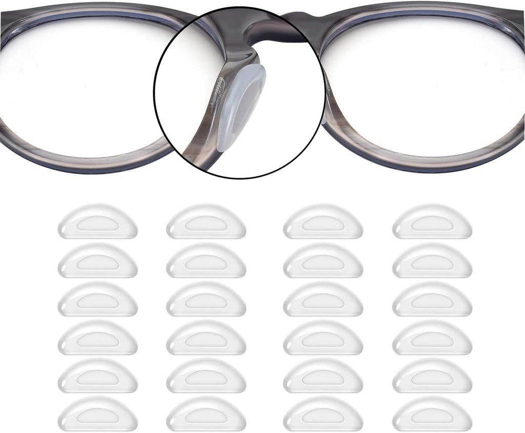 SMARTTOP 1.0mm Eyeglass Nose Pads 20 Pairs Stick On Silicone Anti-Slip Adhesive Nose Pads Cushions for Eyeglasses Sunglasses Thin Nose Pads (Clear)