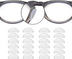 SMARTTOP 1.0mm Eyeglass Nose Pads 20 Pairs Stick On Silicone Anti-Slip Adhesive Nose Pads Cushions for Eyeglasses Sunglasses Thin Nose Pads (Clear)