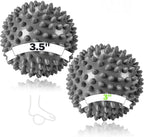 Plantar Fasciitis Foot Massage Ball for Pain Relief - Firm & Spikey Set of 2 - Spiky Reflexology, Neck, Trigger Point Therapy, Myofascial Pain Massage On Sore Muscles - Manual Massager for Back, Feet