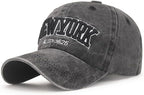 New York Hat Embroidery Baseball Cap Vintage Adjustable Strapback for Men Women Black