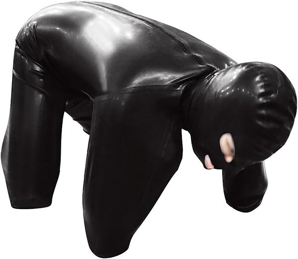 Men's Sexy Wetlook Lingerie Patent Leather Bodysuit Prisoners Cosplay Clubwear