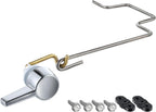 Dreyoo Pressure Assist Toilet Lever Compatible with 738254-0020A, Hand Trip Lever Compatible with American Standard Pressure Assisted 4086 Toilet Tank, Polished Chrome(Left Hand)