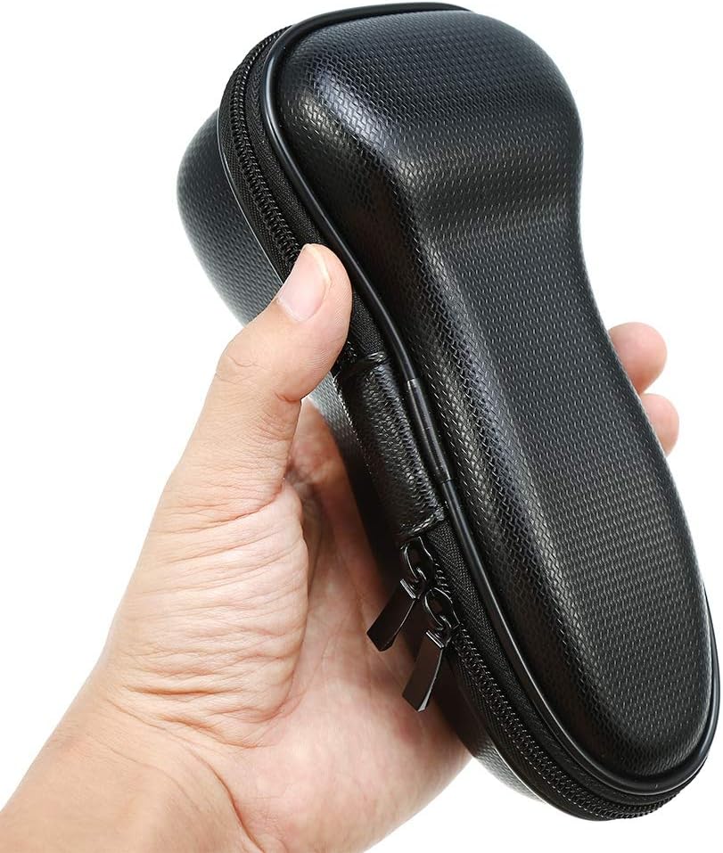 Zerone Men's Electric Shaver Travel Case, Hard EVA Carrying Bag with Zipper Closure, 7.5 x 3.1 x 2.8 inches