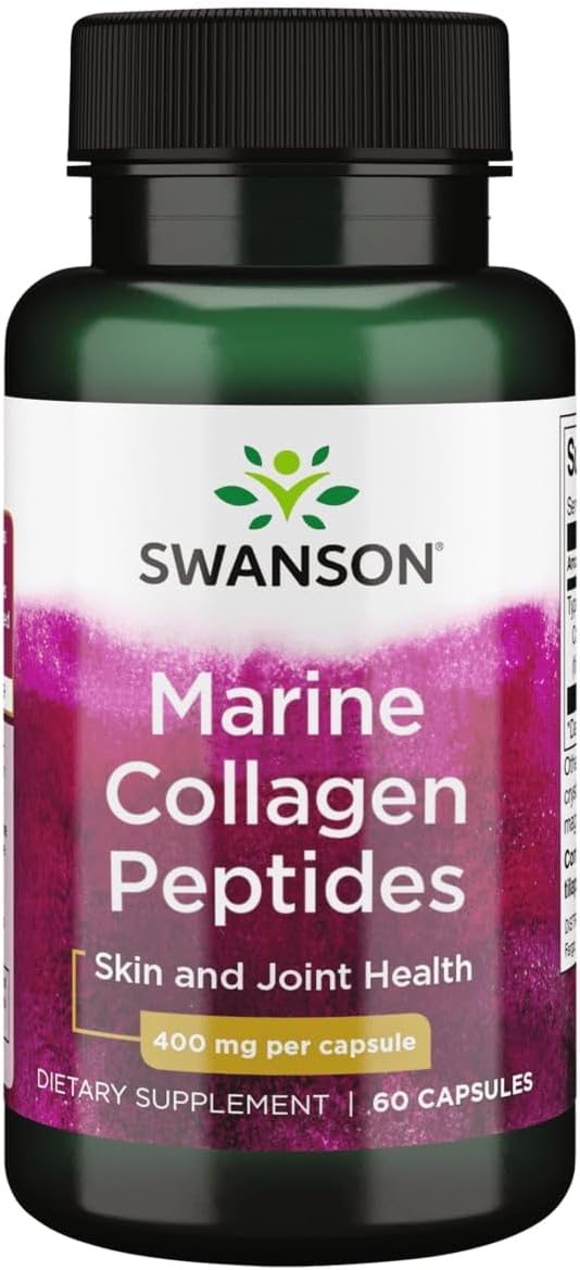 Swanson Hydrolyzed Fish Collagen Type I 400 Milligrams 60 Capsules