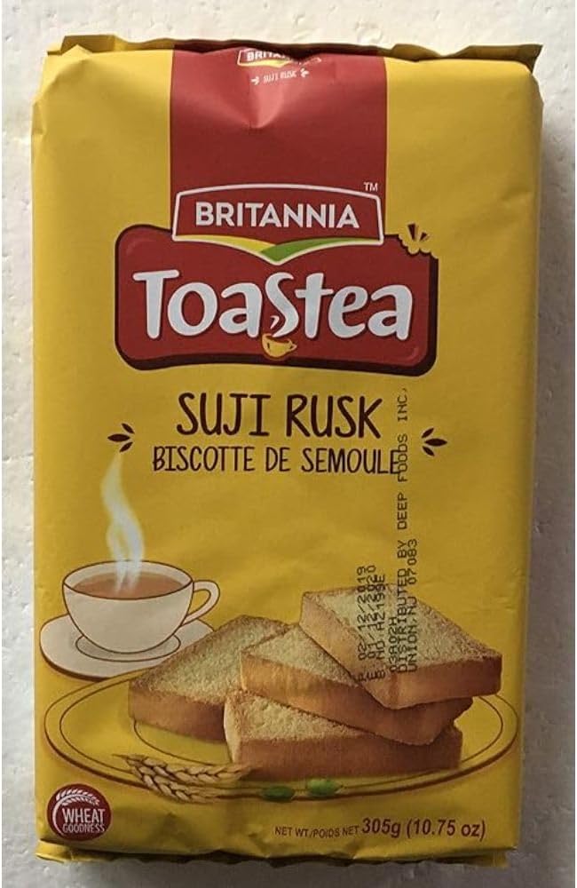 Britannia Wheat Rusk - Suji Toast - with Added Cardamom - 305 Grams