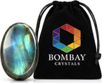 Labradorite Worry Stone – Natural Polished Palm & Thumb Crystal for Stress Relief, Chakra Clarity & Intuition | Travel Mindfulness Gift Stone