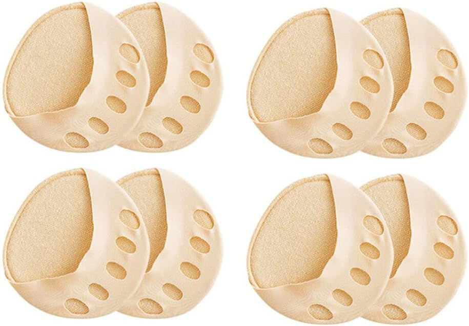 MAGICLULU 4 Pairs Womens Toe Topper Liner Socks Toeless Half Socks Soft Non-Skid