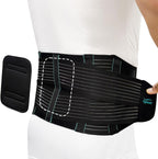 TYNOR Back Brace for Lower Back Pain with Lumbar Pad for Men & Women, Breathable Lumbar Support Brace with Adjustable Straps for Herniated Disc, Scoliosis & Lifting (Small, Premium Black)