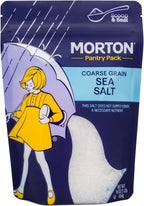 Morton Sea Salt Coarse Grain, Sea Salt for Grinder Refill, Finishing Salt 1 lb., Pouch