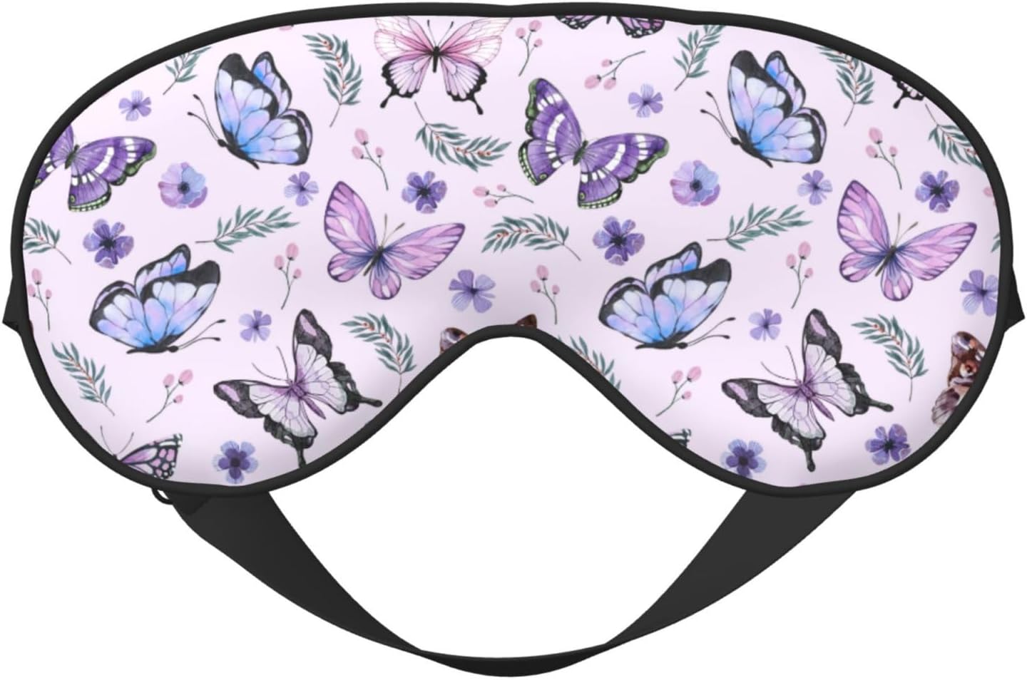 Butterflies Sleep Mask Breathable Soft Eye Mask for Sleep for Women Men Lightweight Eye Cover for Travel, Night Work, Nap, Office