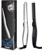 Beard Straightener Comb for Men,Hair Hot Comb,Quick Electric Heated Beard Brush Styler,Travel Portable Styling Comb beard iron, Multifunctional Straightening Brush