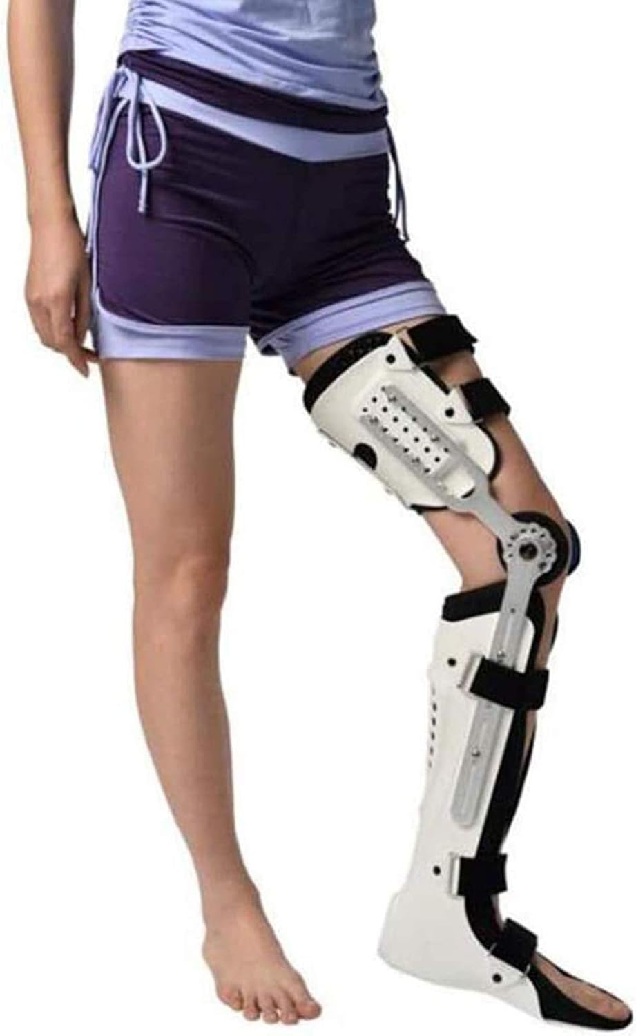 Knee Brace, Adjustable Full Leg Stabilizer Knee Orthosis Splint, Knee Brace Knee Ankle Foot Orthosis KAFO Brace Fixed for ACL, PCL, MCL or LCL,Left Leg