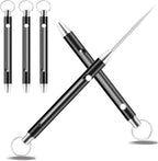 Portable Titanium Toothpicks,Pocket Metal Toothpick Reusable with Stainless Steel Toothpick Holder Keychain Telescopic Toothpick Holders(3 Pieces)