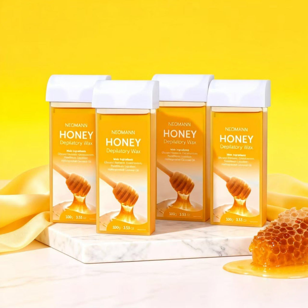 4x Honey Roll-On Wax Refill – Soft Wax Cartridge for Hair Removal