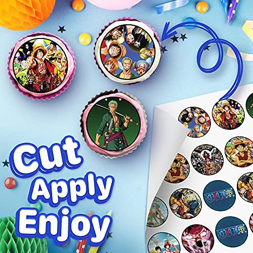 30 x Edible Cupcake Toppers Themed of Pirate Adventure Collection of Edible Cake Decorations | Uncut Edible on Wafer Sheet