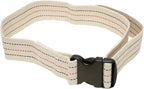 FabLife Gait Belt, Quick Release Plastic Buckle, 44", Cream with colored stitching