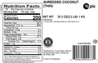 Yupik Desiccated Coconut, Fine, Unsweetened, 2.2 lb (35.2 oz), Gluten-Free, Kosher, Vegan, Finely Ground Dried Coconut, No Added Sugar, Oil-Free, Source of Fiber, Healthy Snacks, Ideal for Topping