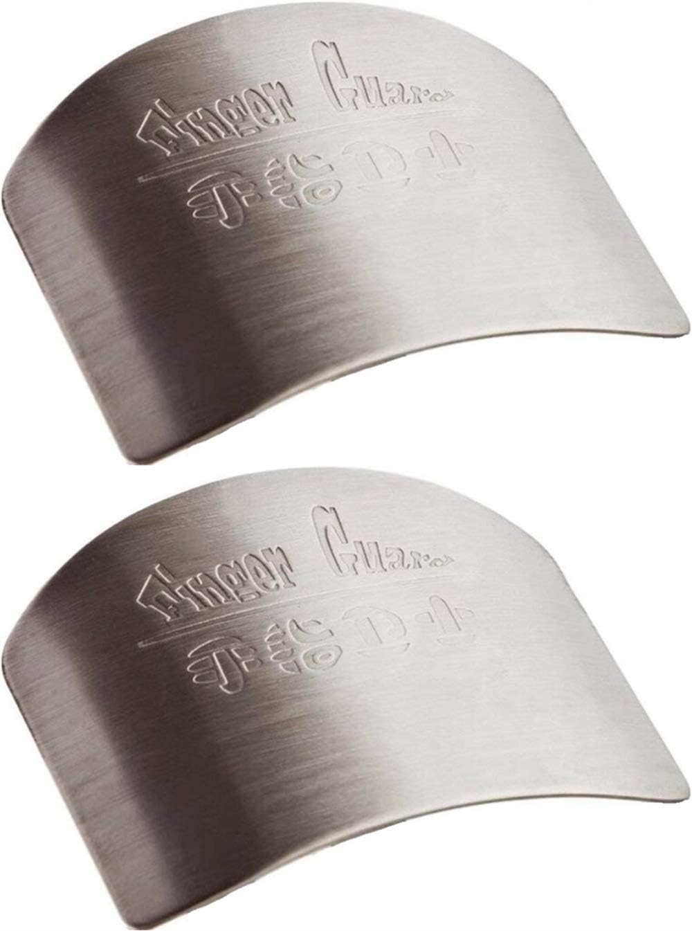 Finger Guard for Safe to Slice Cutting Vegetables Fruit- 2PCS, 304 Stainless Steel Finger Hand Protector Kitchen Tool Guard, Present for Thanksgiving, Wife, Mothers, Children;