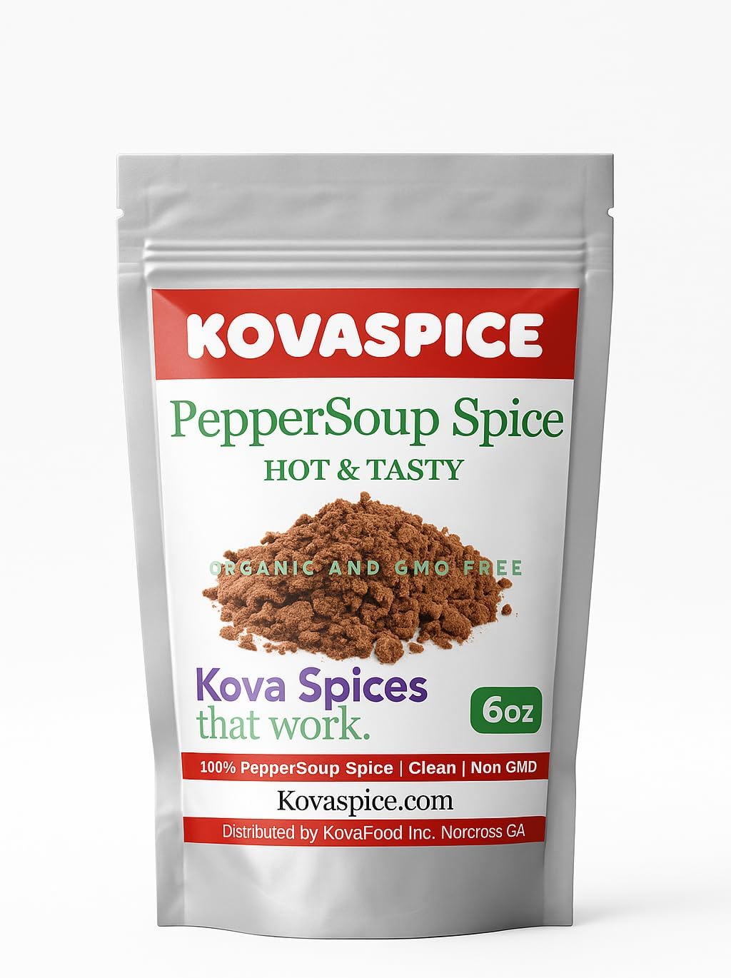 Kova Spice Organic Authentic Nigeria Pepper Soup Spice -Hot & Tasty, Best Mix - 6oz