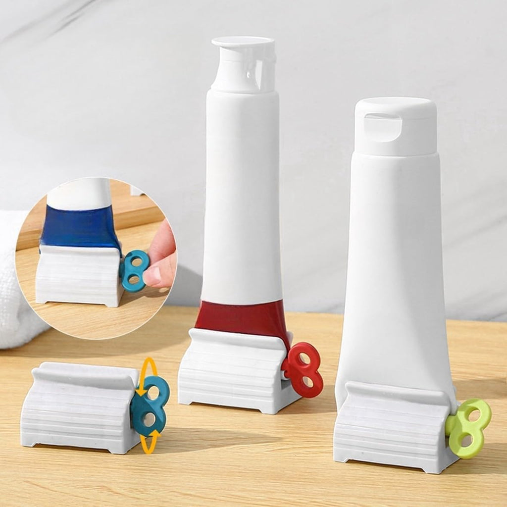Manual Toothpaste Tube Squeezer – Easy Squeeze Dispenser for Toothpaste, Creams, and Gels 3-Sets Red Blue Green 1