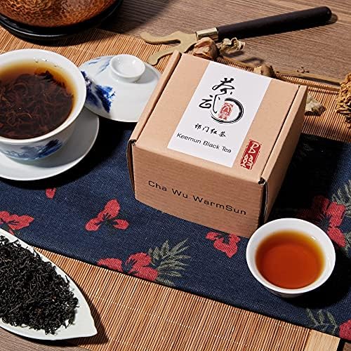 ChaWuWarmSun [B] Keemun Black Tea Loose Leaf,3.5oz/100g,Chinese QiMen HongCha