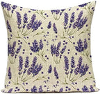 Cushion Cover Decorative Pillows Case Purple Plant Flower Lavender Pillow Cushion Cover for Living Room Sofa Car Home Decor Sofa Garden Car Office Kids Bedroom Decorative Pillow Case