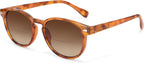 Madison Avenue Round Bifocal Reading Sunglasses for Women Men Spring Hinge,UV Protection Sun Reader Glasses (Orange Tortoiseshell, +2.5)