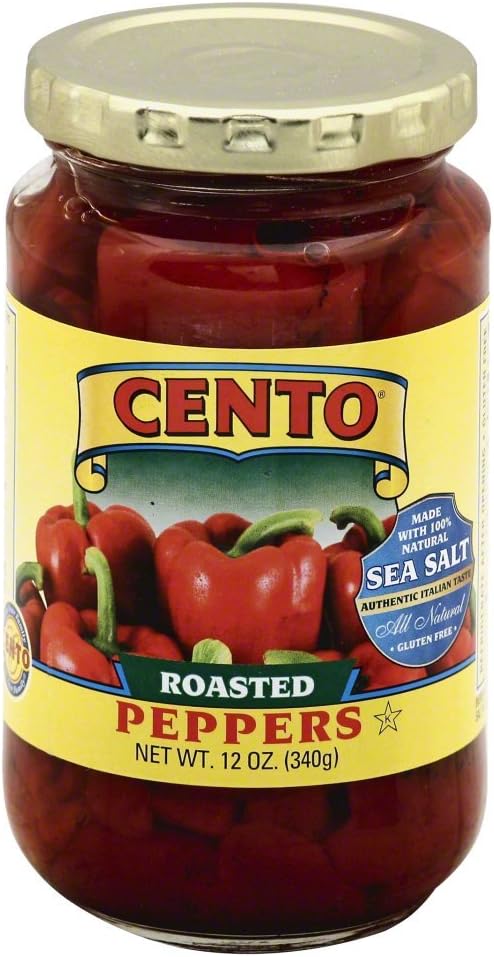 Cento - Roasted Red Peppers, (4)- 12 oz. Jars