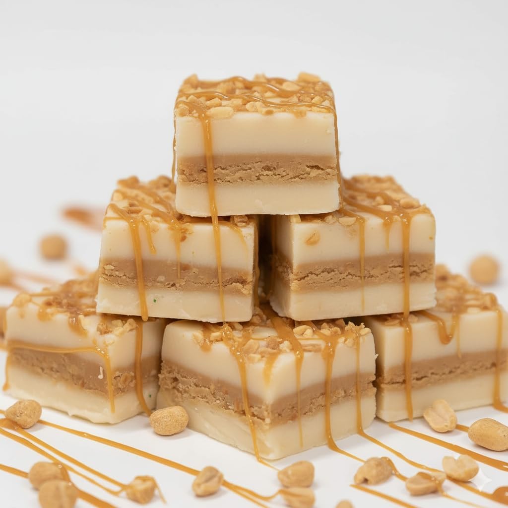Valley Fudge, Caramel Salted Peanut, Fresh Artisan Fudge, Real Butter, Gourmet Candy, Half Pound Package