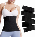 Waist Trainer for Women Belly Shaper Weight Loss Band Fat Trainers Waist Working Out Trimmer Belt Gym Abdomen Cinturilla Bands Adjustable and Wrap-Around Suitable for Men Women (Black)