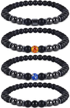 Anti-Swelling Black Obsidian Anklet, 4Pcs Magnetic Therapy Ankle Bracelet, Obsidian Beaded Bracelet For Men/Women Gifts