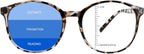 Vintage Round Progressive Multifocal Presbyopic Glasses, Blue Light Blocking Glasses for Men Women Readers (Leopard,+0.00/+2.00 Magnification)