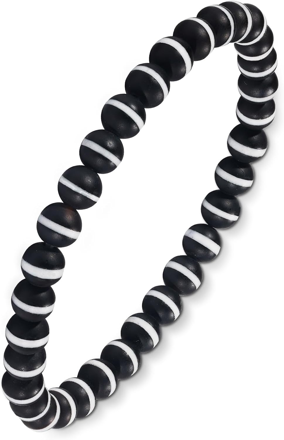 Agate Round Beaded Bracelet for Women Men Natural Agates Stone Healing Bracelets Stretch Elastic Handmade Polished Gemstone Beads Bracelet