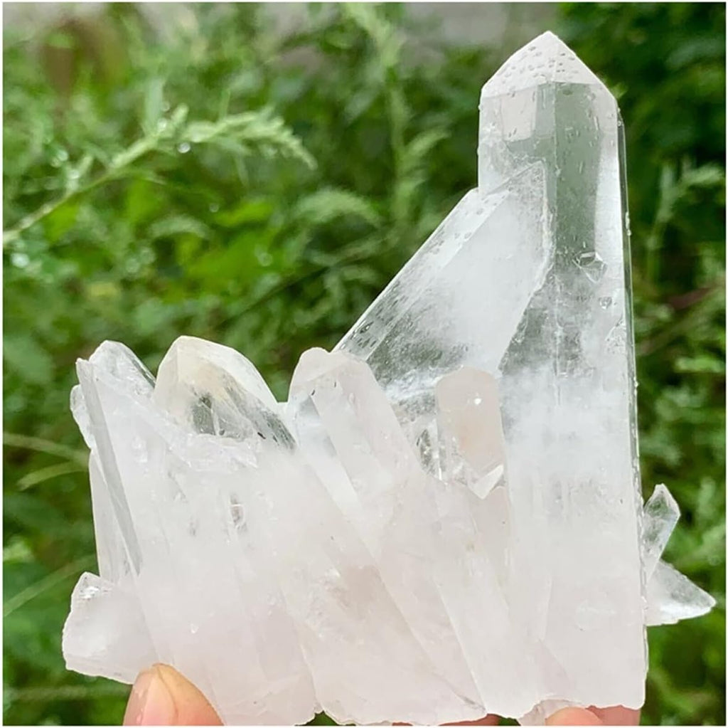 Crystal Stone Home Decor Natural White Quartz Crystal Cluster, Home Decoration(480-500g)