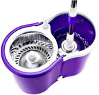 Spin Mop and Bucket Set with Wringer – 360° Rotating Microfiber Mop for Floor Cleaning, Easy Self-Wringing System with Extendable Handle, Hands-Free Household Cleaning for Hardwood, Tile & Laminate