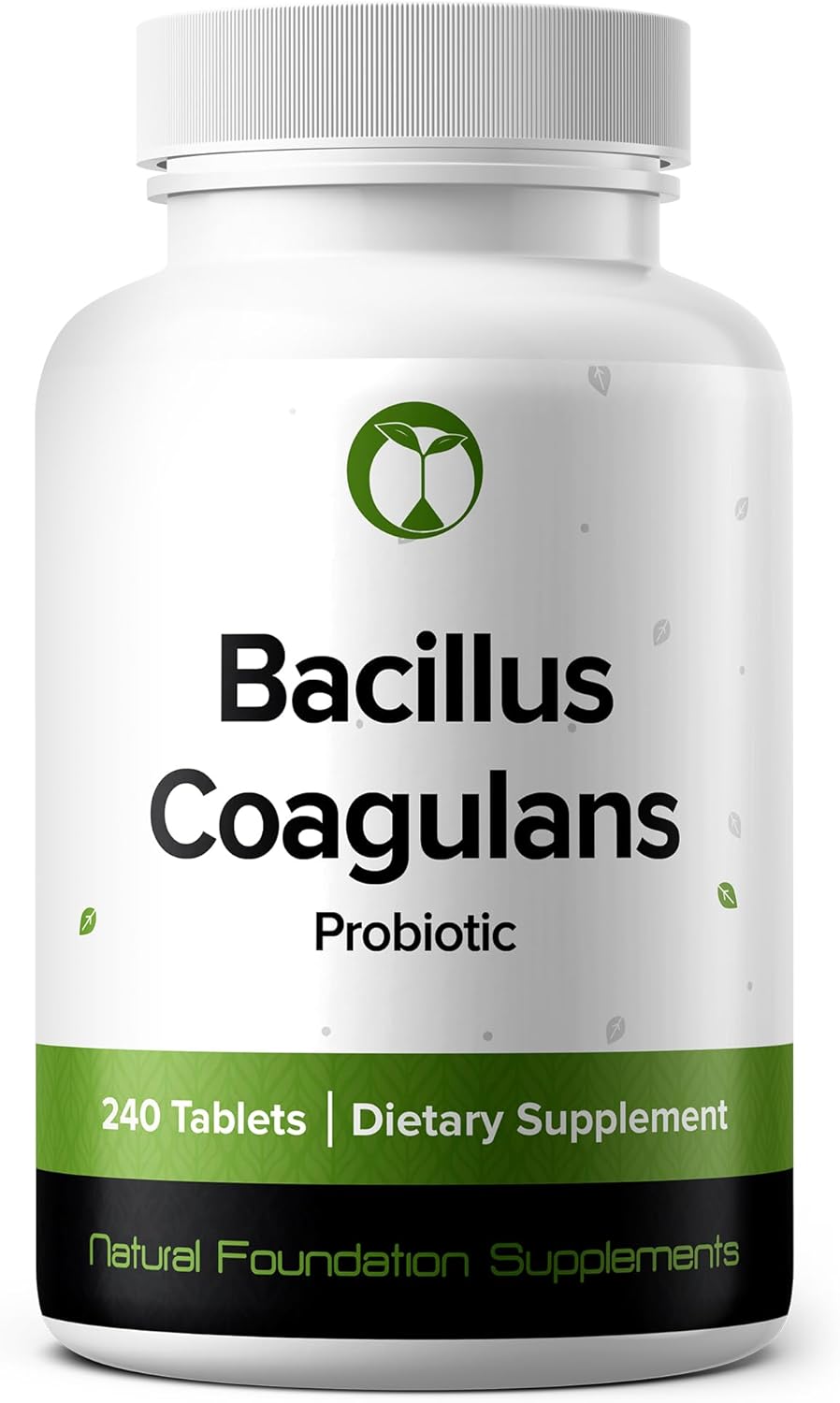 Natural Foundation Supplements Bacillus Coagulans Probiotic Supplement 240 Tablets 3 Billion CFU Probiotics for Men & Women Supports Intestinal Digestive & Gut Health (240, Bacillus Coagulans)
