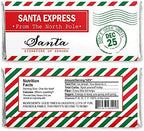 Big Dot of Happiness Santa's Special Delivery - Candy Bar Wrapper From Santa Claus Christmas Favors - Set of 24