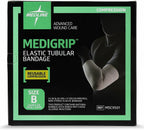 Medline Medigrip Elastic Latex Tubular Support Bandage, Size B (6.3 cm) for Small Hands and Limbs, 1 Count
